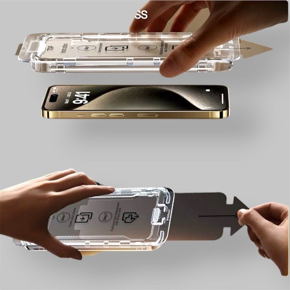 3-Pack Screen Protector iPhone 15 Plus Tempered Glass Quick & Easy Alignment Box - Picture 3 of 8